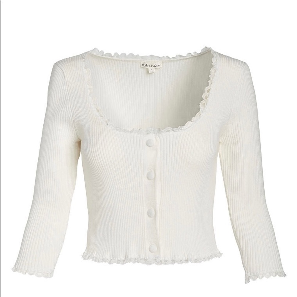 VS Jolie white crop cardigan